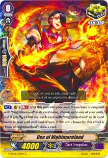 Dee of Nightmareland - G-BT08: Absolute Judgment - Cardfight Vanguard card
