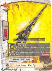 Flash Lance, Blitz Tiger - Four Dimensions - Future Card BuddyFight card