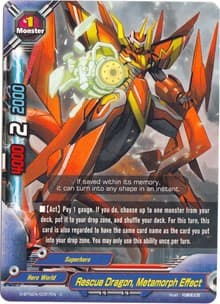 Rescue Dragon, Metamorph Effect - Four Dimensions - Future Card BuddyFight card