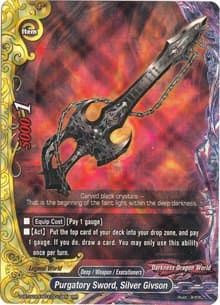 Purgatory Sword, Silver Givson - Four Dimensions - Future Card BuddyFight card
