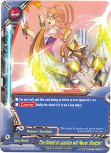 The Shield of Justice Will Never Shatter! - Four Dimensions - Future Card BuddyFight card