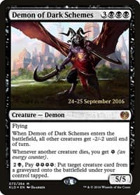 Demon of Dark Schemes - Prerelease Cards - Magic: The Gathering card