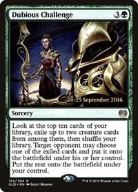 Dubious Challenge - Prerelease Cards - Magic: The Gathering card