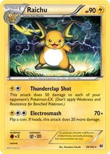 Raichu - 49/162 (XY BREAKthrough) (Cracked Ice Holo) - Deck Exclusives - Pokemon card