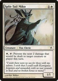 Split-Tail Miko - Betrayers of Kamigawa - Magic: The Gathering card