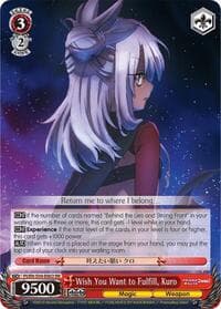 Wish You Want to Fulfill, Kuro - Fate/kaleid liner PRISMA ILLYA DX - Weiss Schwarz card