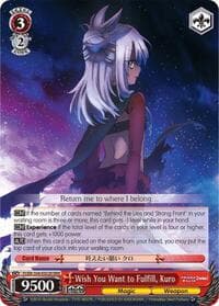 Wish You Want to Fulfill, Kuro (RRR) - Fate/kaleid liner PRISMA ILLYA DX - Weiss Schwarz card