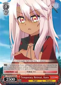 Temporary Retreat, Kuro - Fate/kaleid liner PRISMA ILLYA DX - Weiss Schwarz card