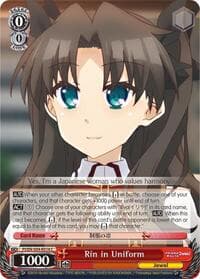 Rin in Uniform - Fate/kaleid liner PRISMA ILLYA DX - Weiss Schwarz card