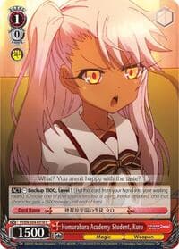 Homurabara Academy Student, Kuro - Fate/kaleid liner PRISMA ILLYA DX - Weiss Schwarz card