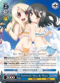 Swimsuit Illya & Miyu - Fate/kaleid liner PRISMA ILLYA DX - Weiss Schwarz card