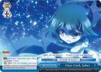 Class Card, Saber (RRR) - Fate/kaleid liner PRISMA ILLYA DX - Weiss Schwarz card