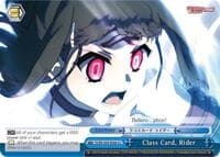 Class Card, Rider - Fate/kaleid liner PRISMA ILLYA DX - Weiss Schwarz card