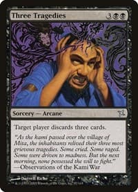 Three Tragedies - Betrayers of Kamigawa - Magic: The Gathering card