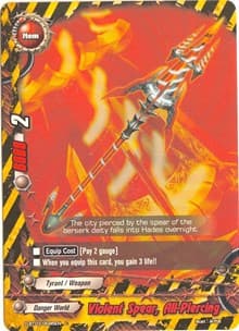 Violent Spear, All-Piercing - Annihilate! Great Demonic Dragon!! - Future Card BuddyFight card