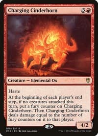 Charging Cinderhorn - Commander 2016 - Magic: The Gathering card