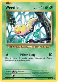 Weedle - XY - Evolutions - Pokemon card