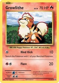 Growlithe - XY - Evolutions - Pokemon card