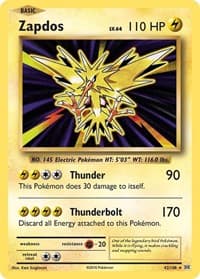 Zapdos - XY - Evolutions - Pokemon card