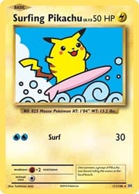 Surfing Pikachu - XY - Evolutions - Pokemon card