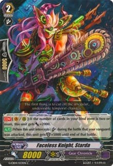 Faceless Knight, Starda - G-CB04: Gear of Fate - Cardfight Vanguard card