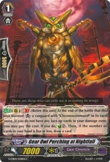Gear Owl Perching at Nightfall - G-CB04: Gear of Fate - Cardfight Vanguard card