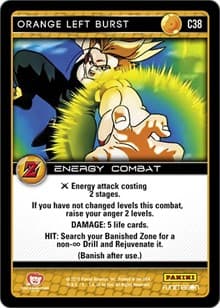Orange Left Burst - Panini: Awakening - Dragon Ball Z TCG card