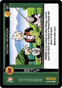 Saiyan Vacation - Panini: Awakening - Dragon Ball Z TCG card