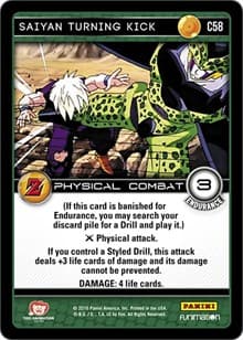 Saiyan Turning Kick - Panini: Awakening - Dragon Ball Z TCG card