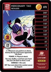 Mercenary Tao - Reckless - Panini: Awakening - Dragon Ball Z TCG card