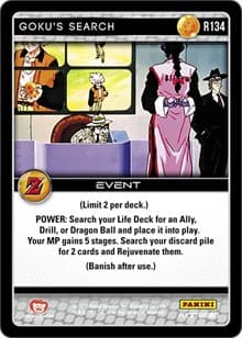 Goku's Search - Panini: Awakening - Dragon Ball Z TCG card