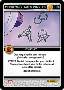 Mercenary Tao's Puzzles - Panini: Awakening - Dragon Ball Z TCG card
