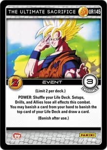 The Ultimate Sacrifice - Panini: Awakening - Dragon Ball Z TCG card