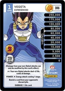 Vegeta - Experienced - Panini: Awakening - Dragon Ball Z TCG card