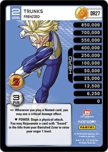 Trunks - Frenzied - Panini: Awakening - Dragon Ball Z TCG card