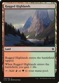 Rugged Highlands - Commander 2016 - Magic: The Gathering card