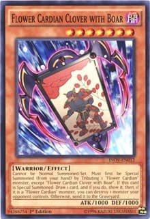 Flower Cardian Clover with Boar - Invasion: Vengeance - YuGiOh card