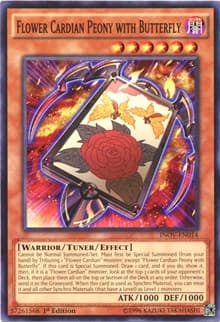Flower Cardian Peony with Butterfly - Invasion: Vengeance - YuGiOh card