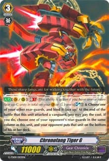 Chronofang Tiger G - G-TD09: True Zodiac Time Beasts - Cardfight Vanguard card