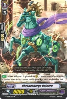 Chronocharge Unicorn - G-TD09: True Zodiac Time Beasts - Cardfight Vanguard card
