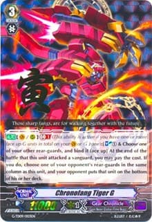 Chronofang Tiger G (RRR Foil) - G-TD09: True Zodiac Time Beasts - Cardfight Vanguard card