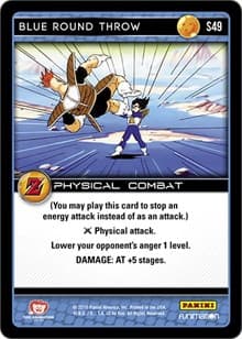 Blue Round Throw - Panini: Awakening - Dragon Ball Z TCG card