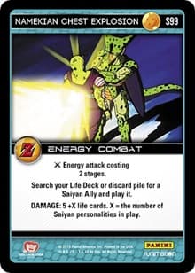 Namekian Chest Explosion - Panini: Awakening - Dragon Ball Z TCG card