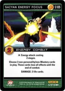 Saiyan Energy Focus - Panini: Awakening - Dragon Ball Z TCG card
