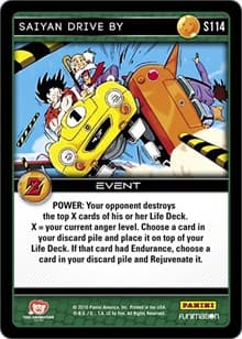 Saiyan Drive By - Panini: Awakening - Dragon Ball Z TCG card