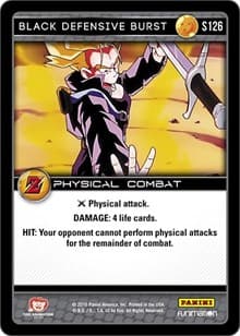 Black Defensive Burst - Panini: Awakening - Dragon Ball Z TCG card