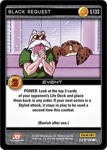 Black Request - Panini: Awakening - Dragon Ball Z TCG card