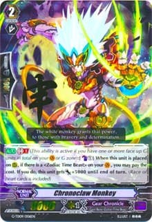 Chronoclaw Monkey (RRR Foil) - G-TD09: True Zodiac Time Beasts - Cardfight Vanguard card
