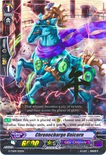 Chronocharge Unicorn (RRR Foil) - G-TD09: True Zodiac Time Beasts - Cardfight Vanguard card