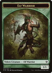 Elf Warrior // Zombie Double-Sided Token - Commander 2016 - Magic: The Gathering card